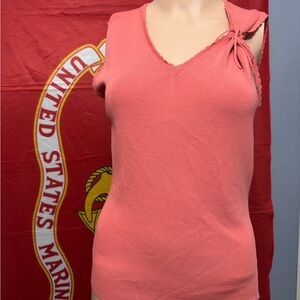 Ann Taylor Coral Sleeveless Top - Medium NWOT